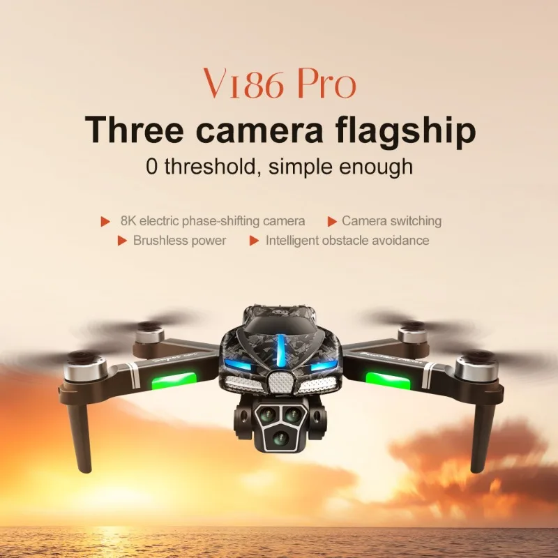 Drone Gimbal 2 Axis - Yeni V186 Pro Drone Profesyonel fırçasız