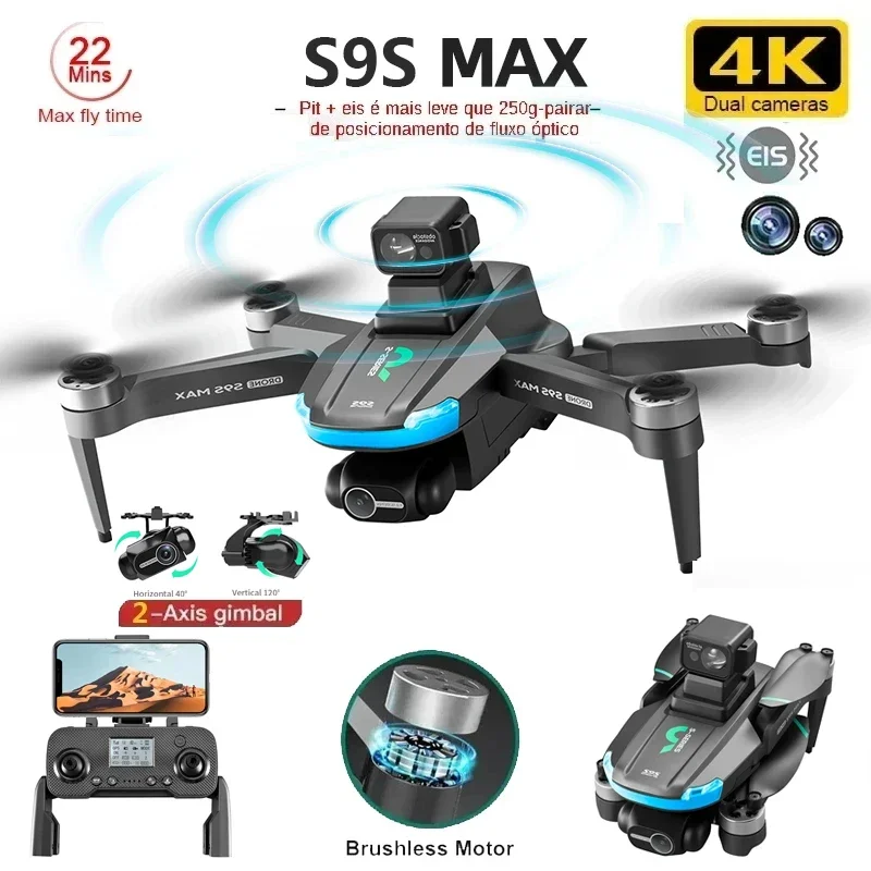 Drone Gimbal 2 Axis - YENI S9S MAX MINI Drone 4K