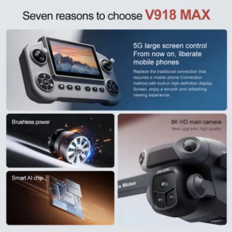 V918 Max GPS Lazer Engel Kaçın - Drone Gimbal 2 Axis incelemesi ve fiyatı