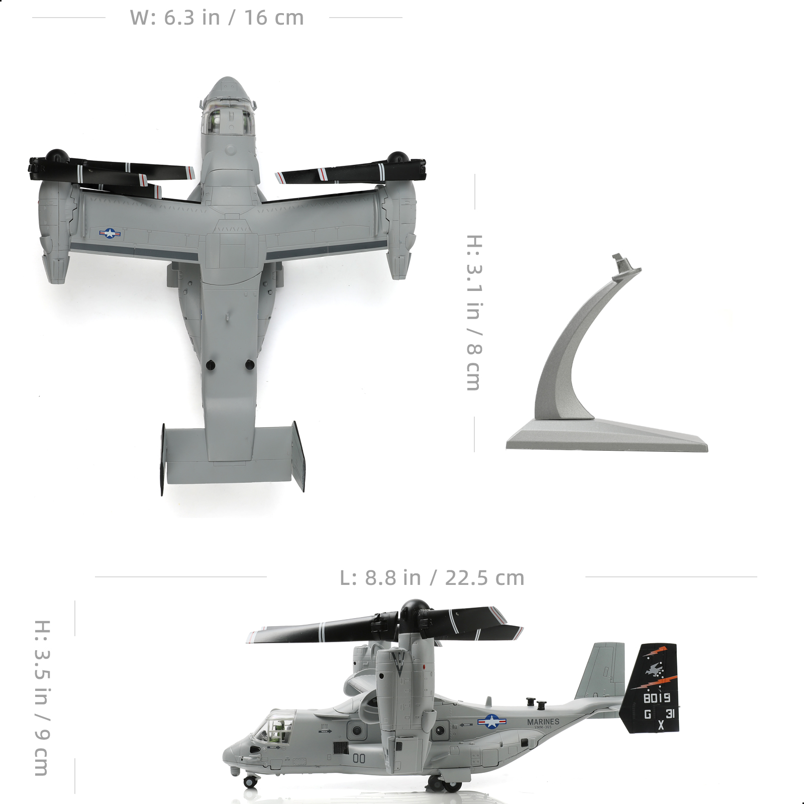 NUOTIE 1/72 ABD Donanması VMMT - Jjrc Drone X12 incelemesi ve fiyatı